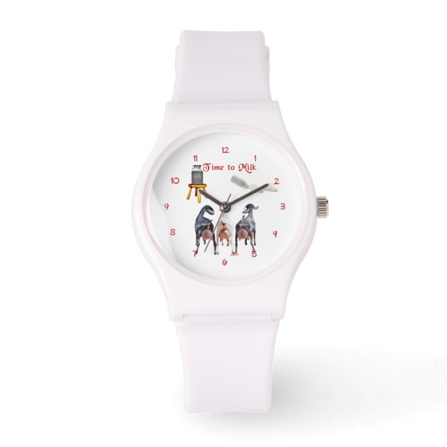 Reloj De Pulsera Hora de la cabra para lechar a las cabras (Anverso)
