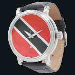 Reloj De Pulsera Hora de Trini<br><div class="desc">Bandera de la República de Trinidad y Tabago.</div>
