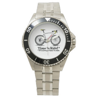 Reloj De Pulsera "¡Hora de viajar!" ¡Cuidado con los ciclistas, gra