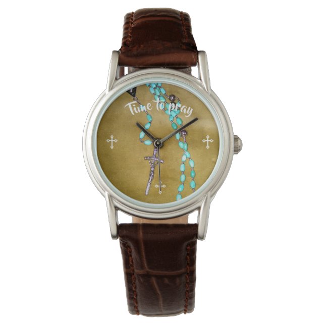 Reloj De Pulsera Hora del Rosario para orar ver (Anverso)