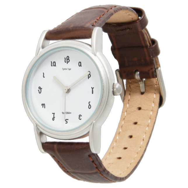 Reloj De Pulsera Hora griega: ver los números griegos (Angular)