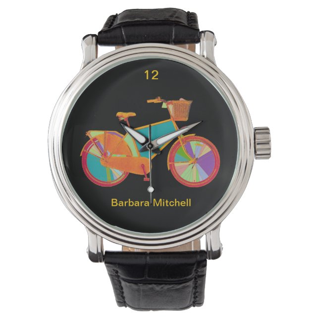 Reloj De Pulsera horario de bicicleta de color (Anverso)