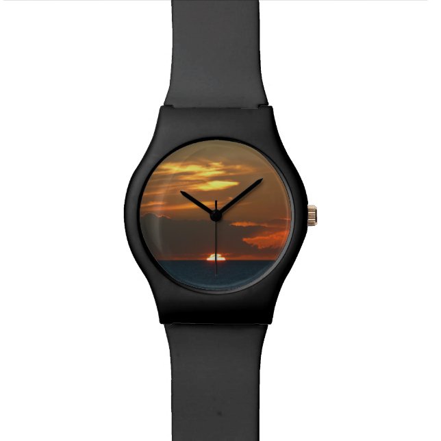 Reloj De Pulsera Horizon Sunset Colorous Seascape Photography (De cerca)