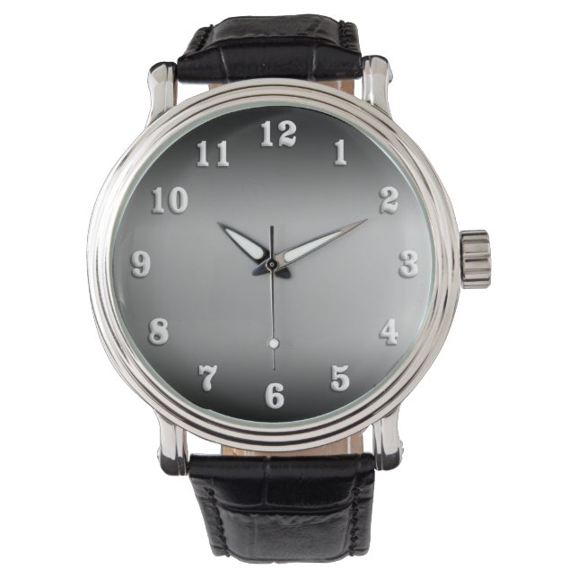 Reloj De Pulsera Horizonte blanco y negro (Anverso)