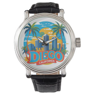 Reloj De Pulsera Horizonte de San Diego California–Arte de Paisaje 
