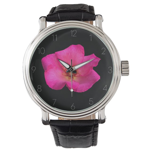 Reloj De Pulsera Horloge Ronde Montre Rose aux feutres (Anverso)