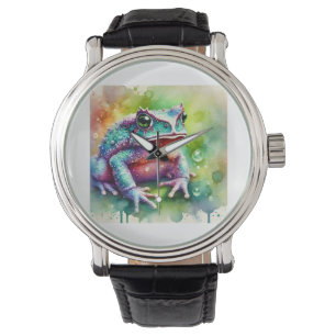 Reloj De Pulsera Horned Frog 120924AREF142 - Watercolor