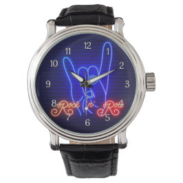 Reloj De Pulsera Horns Up Rock 'n Roll