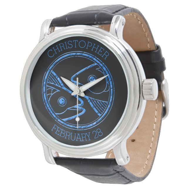Reloj De Pulsera Horoscopio Zodiac Rótulo Pisos (Angular)