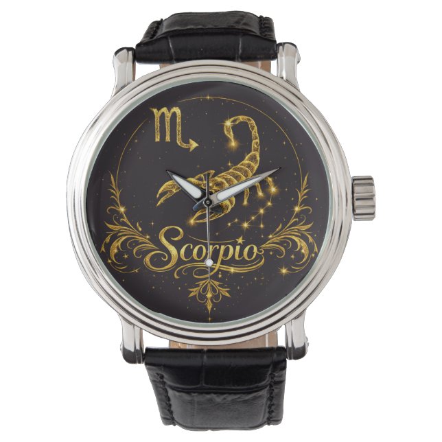 Reloj De Pulsera horóscopo de Escorpio (Anverso)