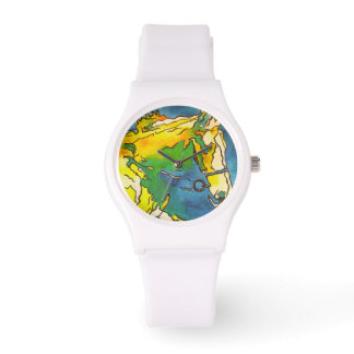 Reloj De Pulsera "Horse and Bridle Colorous Black Conesquema Art" #