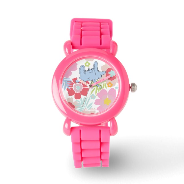 Reloj De Pulsera Horton Oye A Who | Patrón de flor Pastel (Anverso)