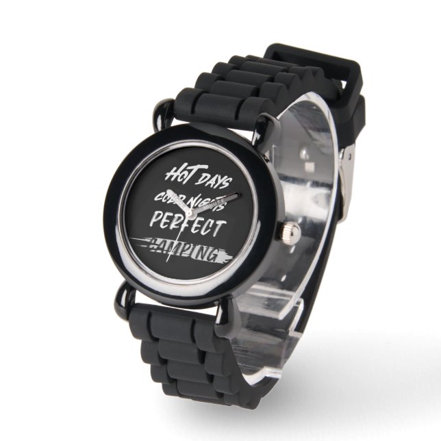 Reloj De Pulsera Hot Days Cold Nights Perfect Camping Desert Camp (Ángulo)