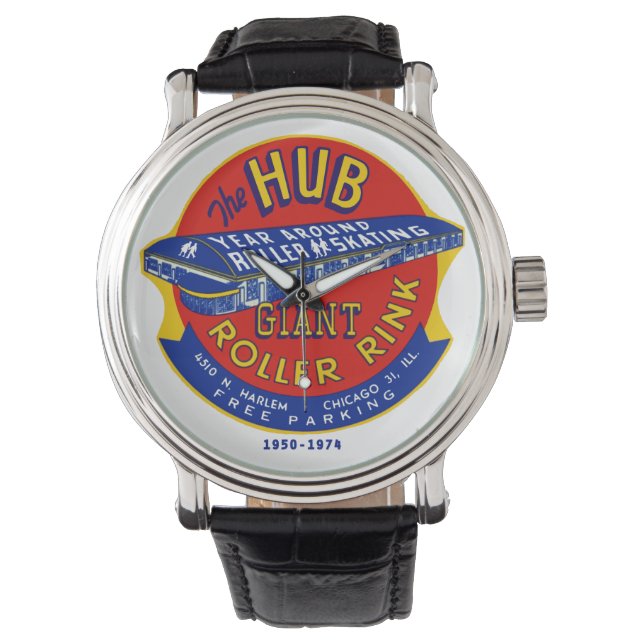Reloj De Pulsera Hub Roller Rink, Chicago/Norridge, IL (Anverso)