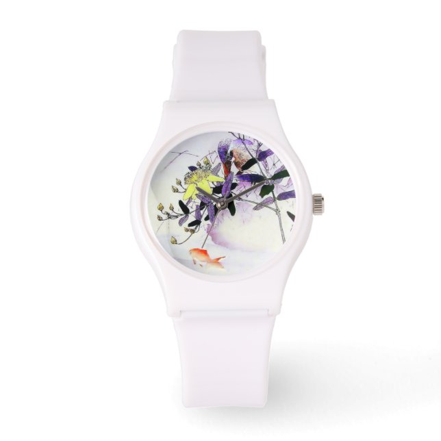 Reloj De Pulsera Huella japonesa de peces dorados Kingfisher (Anverso)