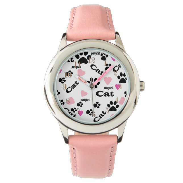Reloj De Pulsera Huellas de gato (Anverso)