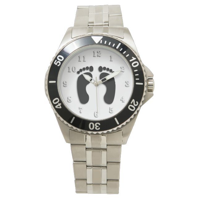 Reloj De Pulsera Huellas de pies descalzos (Anverso)