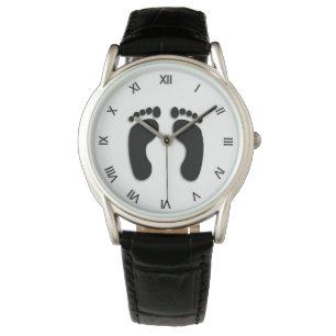 Reloj De Pulsera Huellas de pies descalzos