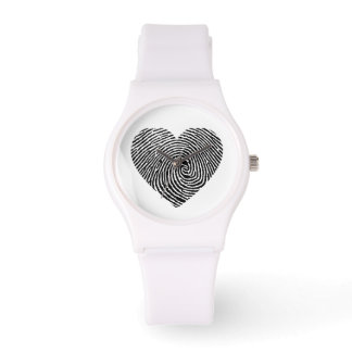 Reloj De Pulsera Huellas digitales en forma de corazón
