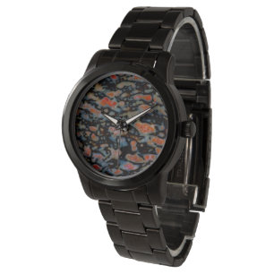 Reloj De Pulsera Hueso de Dinosaurio Petrificado colorido