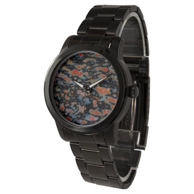 Reloj De Pulsera Hueso de Dinosaurio Petrificado colorido (Angular)