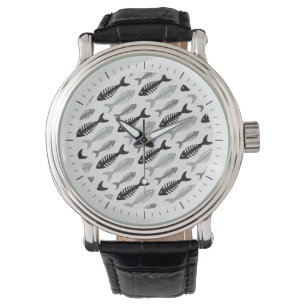 Reloj De Pulsera Hueso de pescados - mariscos en el menú