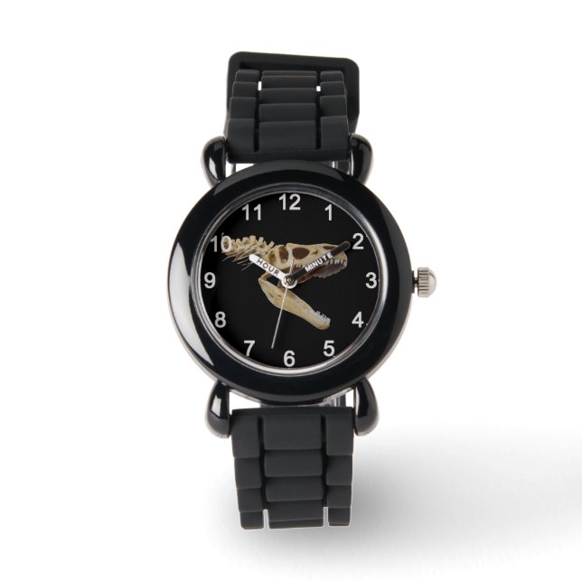 Reloj De Pulsera Huesos de dinosaurios T-rex esqueléticos, (Anverso)