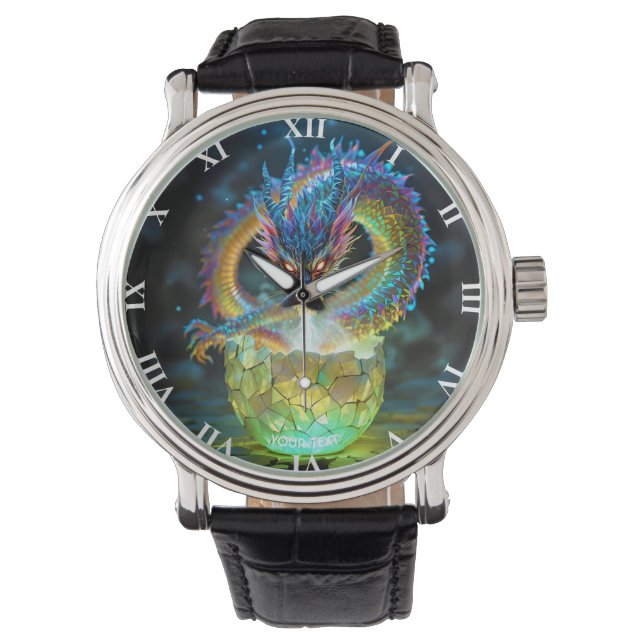 Reloj De Pulsera Huevo de dragón verde fantástico y lindo (Anverso)