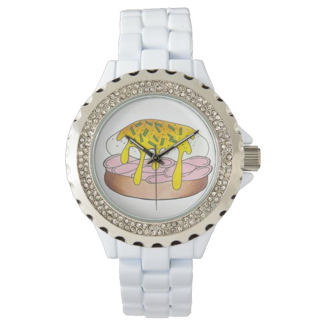 Reloj De Pulsera Huevos Benedict Desayuno Cocina Alimentos Foodie H (Anverso)