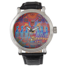 Reloj De Pulsera Huichol Shaman Ritual Ceremonia Watch