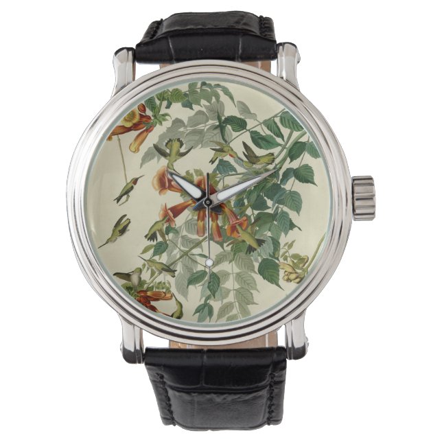 Reloj De Pulsera Hummingbird Ruby Throated Audubon (Anverso)