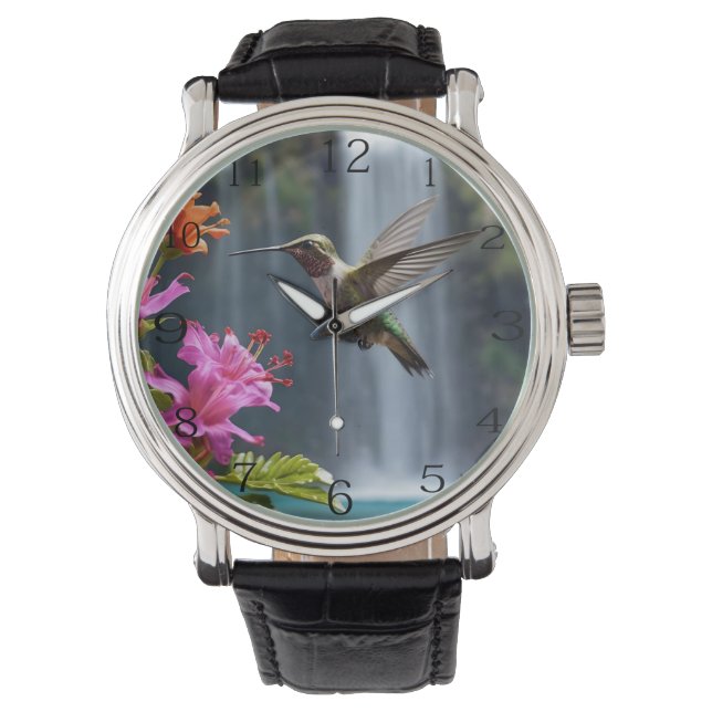Reloj De Pulsera Hummingbird Waterfall Park, Mens Watch (Anverso)