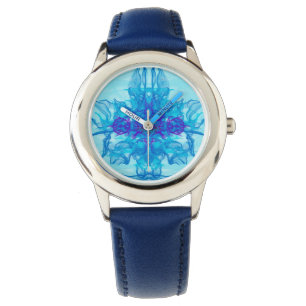 Reloj De Pulsera HUMO AZUL - Arte Fractal -