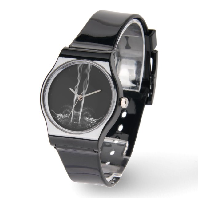Reloj De Pulsera Humo de dragón negro (Ángulo)