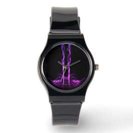 Reloj De Pulsera Humo de dragón negro y morado