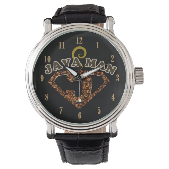 Reloj De Pulsera Humor de café de Java Man (Anverso)