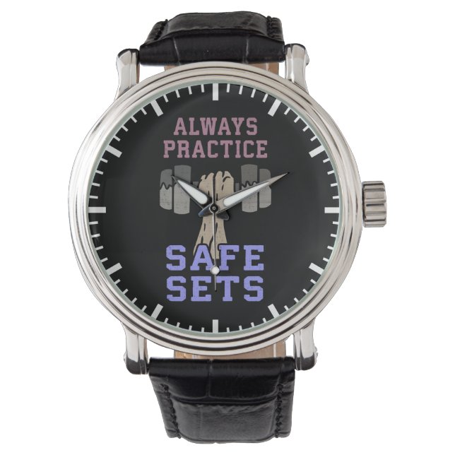 Reloj De Pulsera Humor de entrenamiento - Practicar conjuntos segur (Anverso)