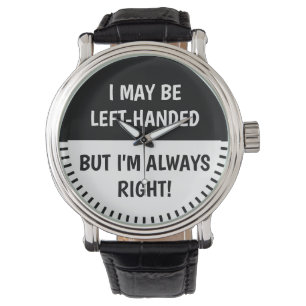 Reloj De Pulsera Humor de la gente de la izquierda  BLANCO NEGRO