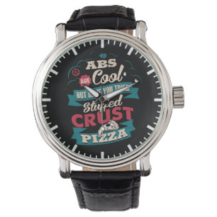 Reloj De Pulsera Humor divertido de entrenamiento, abs vs. pizza, N