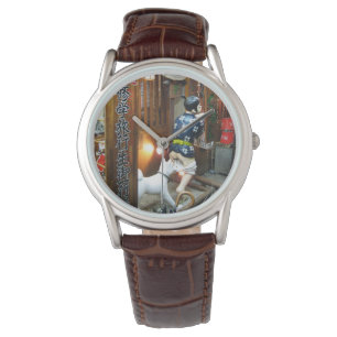 Reloj De Pulsera Humor japonés - Perro sacando pantalones