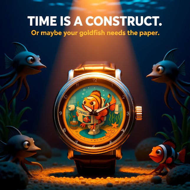 Reloj De Pulsera Humorous Clownfish Bathroom (Subido por el creador)