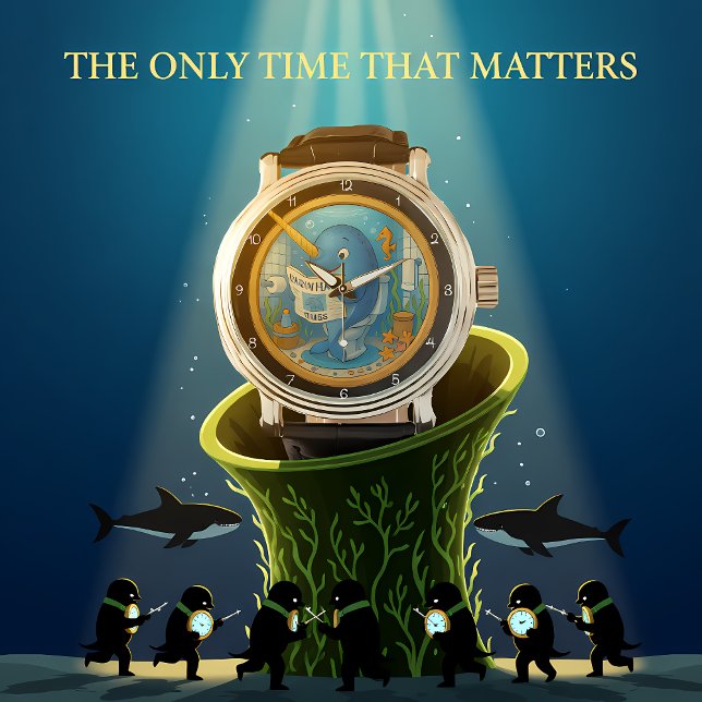 Reloj De Pulsera Humorous Narwhal Bathroom Clock (Subido por el creador)