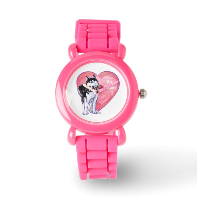 Reloj De Pulsera Husky El día de San Valentín (Anverso)