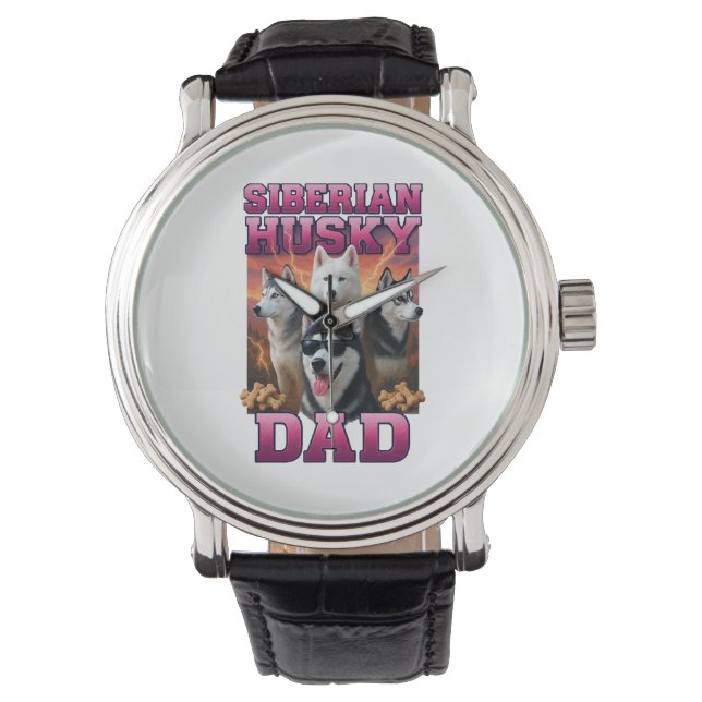 Reloj De Pulsera Husky Siberian (Anverso)