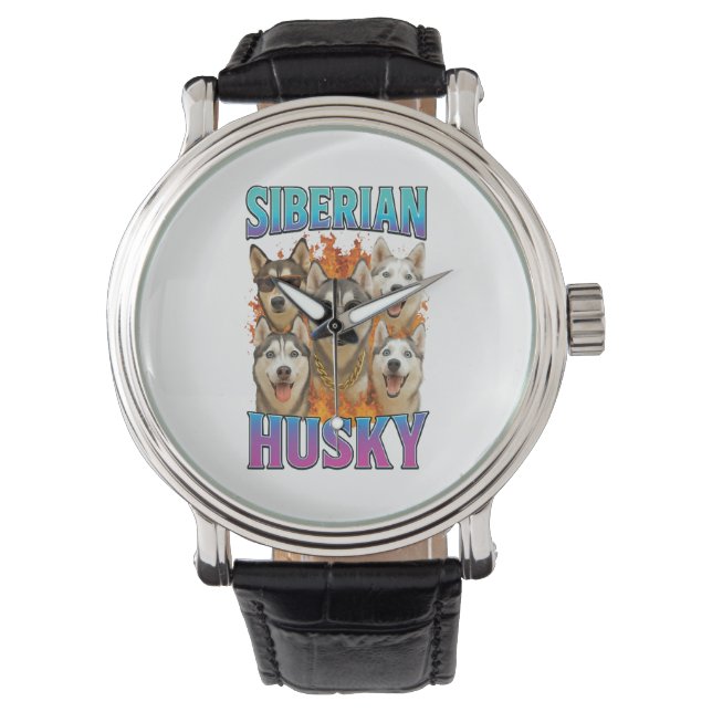 Reloj De Pulsera Husky Siberian (Anverso)