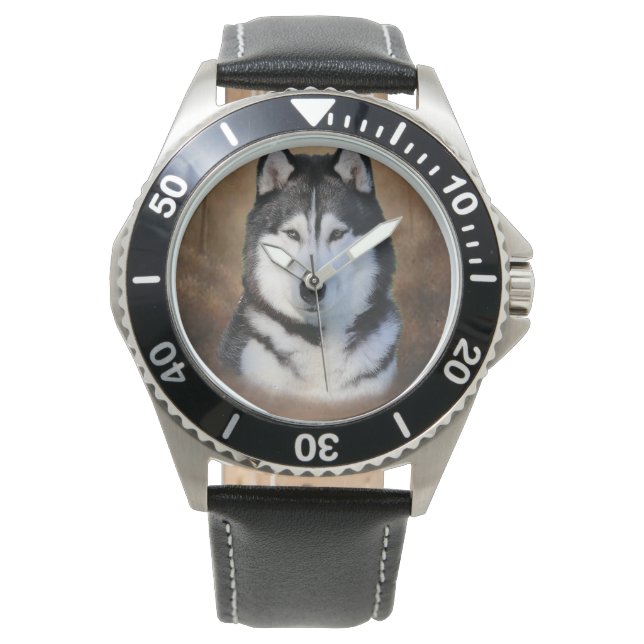 Reloj De Pulsera Husky Siberian (Anverso)