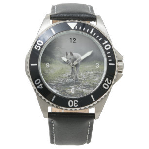 Reloj De Pulsera Husky Siberiano Blanco