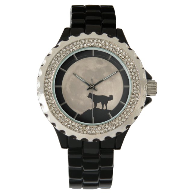 Reloj De Pulsera Husky Watch Siberian Husky / Malamute Writes Watch (Anverso)
