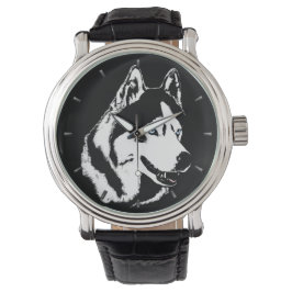 Reloj De Pulsera Husky Watch Siberian Husky Malamute Writing Watch