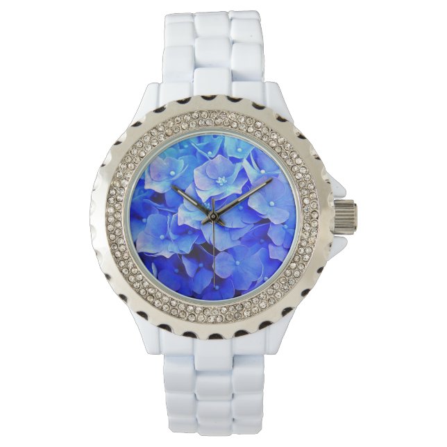 Reloj De Pulsera Hydrangea Blues (Anverso)